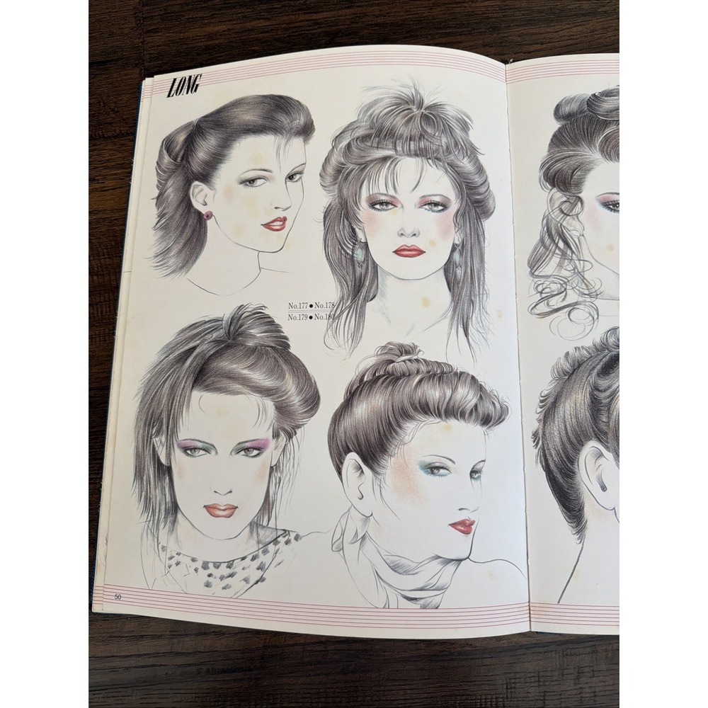 HAIRTEX HAIR ILLUSTRATION 2OO 1980s Retro Hair Styles Kenichi Imayoshi T Shimoda - Picture 3 of 7